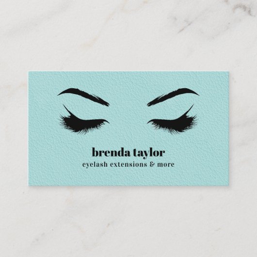 AQUA LEATHER chic Eyelash Browbar professional Visitekaartje (Voorkant)