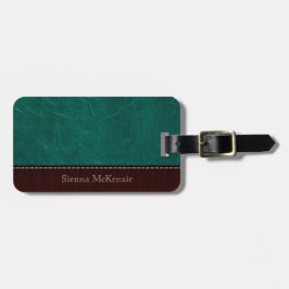 Aqua Leather Kijk Bagagelabel