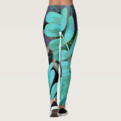 Aqua Leaves Leggings (Achterkant)