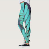 Aqua Leaves Leggings (Links)