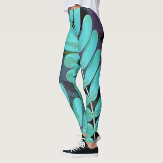 Aqua Leaves Leggings (Links)