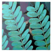 Aqua Leaves Tegeltje (Voorkant)