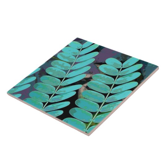 Aqua Leaves Tegeltje (Zijkant)