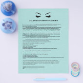 AQUA-Leder-EYELASH-UITBREIDINGSCONSENT-FORMULIER Flyer (Enkel)