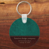 Aqua leder sleutelhanger (Voorkant)