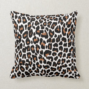 Aqua Leopard White Kussen