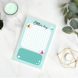 Aqua Leuke Harten Sterren Vlinders Naam toevoegen Post-it® Notes