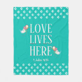 Aqua | LEVENDE LEVENS HIER | Stijlvol  Fleece Deken (Voorkant)