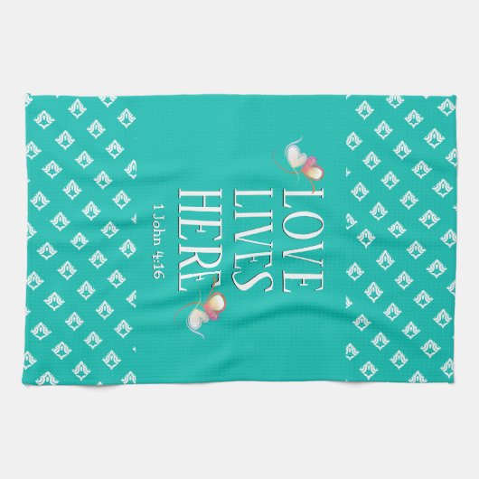 Aqua | LEVENDE LEVENS HIER | Stijlvol  Theedoek (Horizontaal)