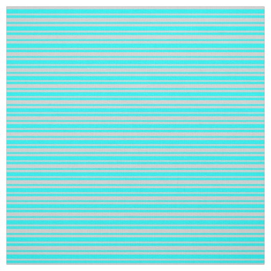 Aqua & Light Grey Lined Pattern Stof (Swatch)