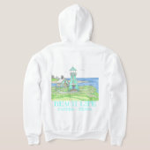 Aqua Lighthouse Zippered Hoodie (Laag Achter)