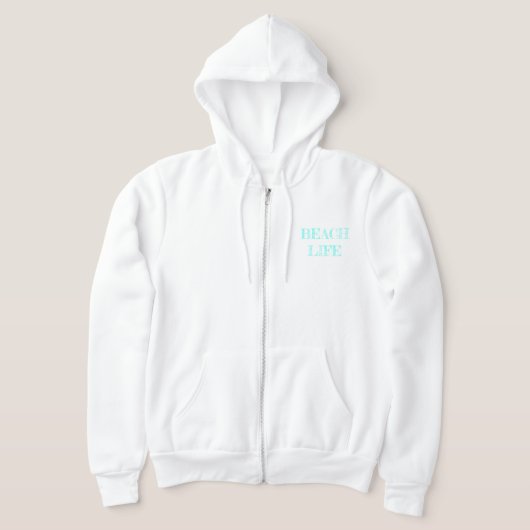 Aqua Lighthouse Zippered Hoodie (Laagn)