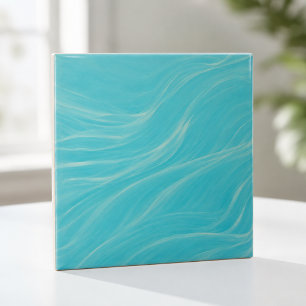 Aqua Lijn Golven Modern Minimalistisch Abstract Tegeltje
