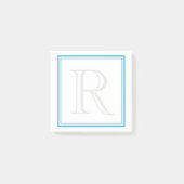 Aqua Lijst Initiaal Post-it® Notes (Voorkant)