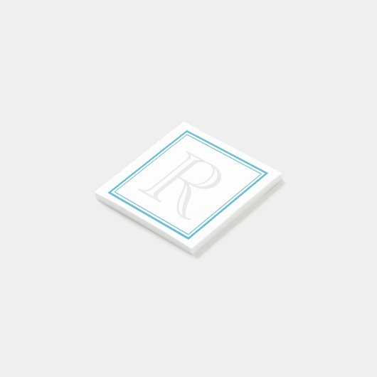 Aqua Lijst Initiaal Post-it® Notes (Schuin)