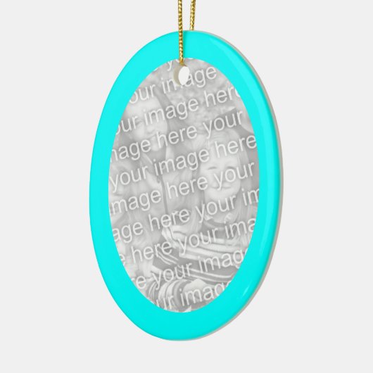 Aqua Lijst Ovaal Ornament (Links)