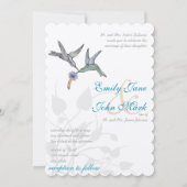 Aqua Lila koraal - Uitnodiging tot bruiloft (Voorkant)