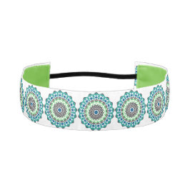 Aqua Lime Green Mandala Pattern Boho