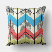 Aqua Limoen Coral Arrow Mrs Altijd rechts Kussen (Achterkant)