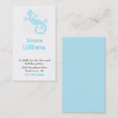 Aqua Lizard Children Calling Card Contactkaartje (Voorkant / Achterkant)