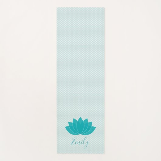 Aqua Lotus Gepersonaliseerde Yoga Mat (Voorkant)