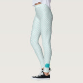 Aqua Lotus Polka Dot Yoga Leggings (Links)