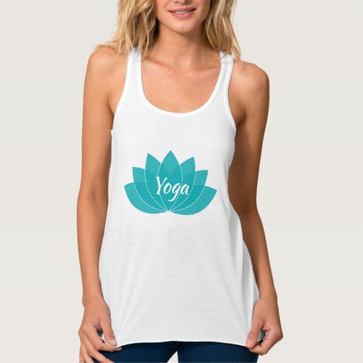 Aqua Lotus Yoga Tanktop (Voorkant)