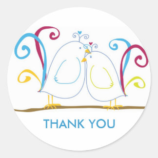 Aqua Love Bird Stickers - Personaliseer ze!