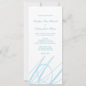 Aqua Love Infinity Hand Clasp Logo Wedding Invite Kaart (Achterkant)