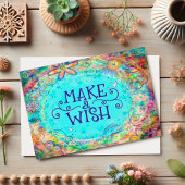 Aqua Maak een wens Happy Birthday Girly Kaart