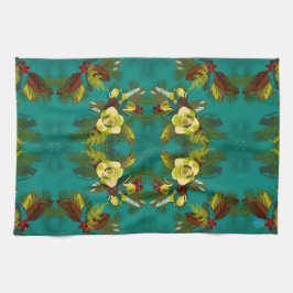 Aqua Magnolia Winter Kitchen Towel Theedoek