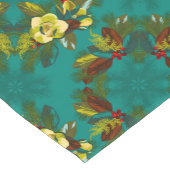 Aqua Magnolia Winter Table Runner Korte Tafelloper (Hoek)