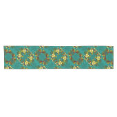 Aqua Magnolia Winter Table Runner Korte Tafelloper (Horizontaal)
