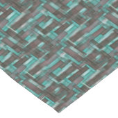 Aqua Mahonie Waterverf Patroon Tafelloper (Hoek)