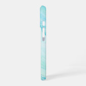 Aqua Marble Abstract Art Phone Case iPhone 16 Hoesje (Linkerkant)