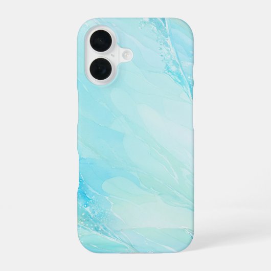 Aqua Marble Abstract Art Phone Case iPhone 16 Hoesje (Achterkant)