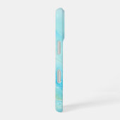Aqua Marble Abstract Art Phone Case iPhone 16 Hoesje (Rechterkant)