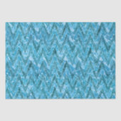 Aqua Marbled Chevron Tissuepapier (Voorkant)