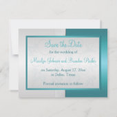 Aqua-marine en Silver Reply Kaart II (Achterkant)