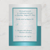 Aqua-marine en Silver Reply Kaart II (Achterkant)