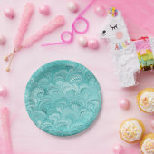Aqua Marked Paper-ontwerp Papieren Bordje (Feest)
