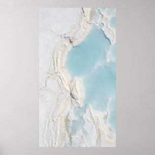 Aqua Marmer Steen Poster