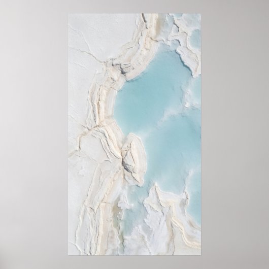 Aqua Marmer Steen Poster (Voorkant)