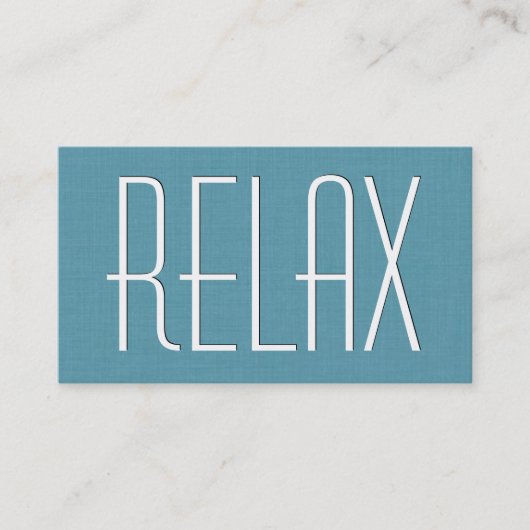 Aqua MASSAGE Theme Simple Style V63F Visitekaartje (Voorkant)