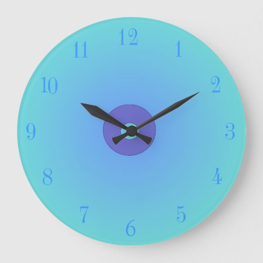 Aqua/mauve > Plain Kitchen Clocks Grote Klok (Voorkant)