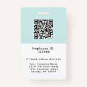 Aqua Medewerker Foto Bedrijf Logo ID Badge (Achterkant)