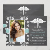 AQUA MEDISCH SCHOOLAFSTUDEREN CHALKBOARD KAART (Voorkant / Achterkant)