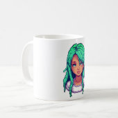 Aqua meisje koffiemok (Voorkant links)