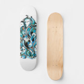 Aqua meisje skateboard deck (Voorkant)