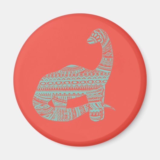 Aqua & Melon Dino Magneet (Voorkant)